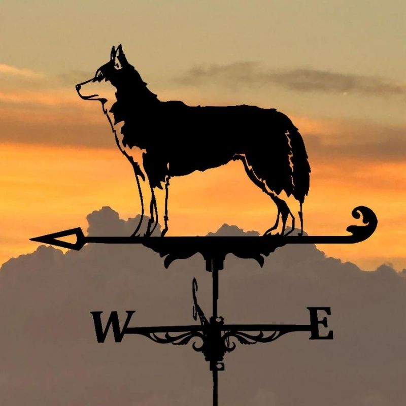 Husky Dog Stainless Steel Weathervane MW045