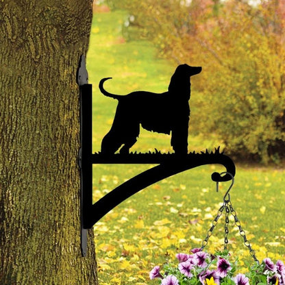 Afghan Hound Metal Hanging Bracket Plant Stand PS093