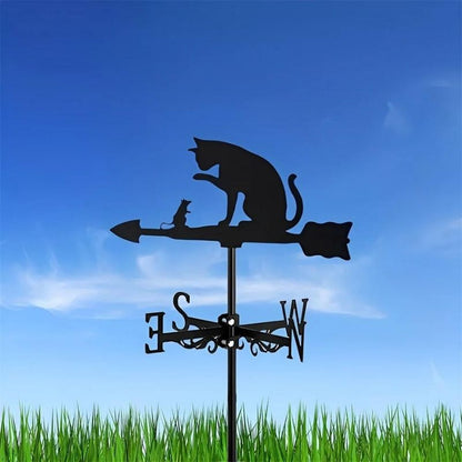 Cat and Mouse Stainless Steel Weathervane MW048