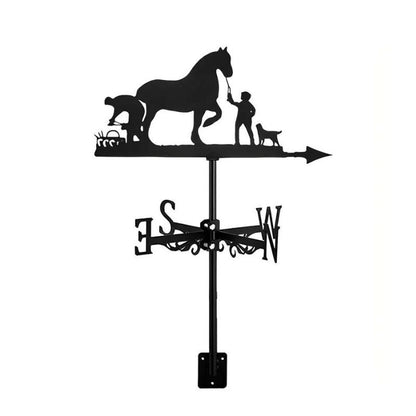 Man and Horse Stainless Steel Weathervane MW090