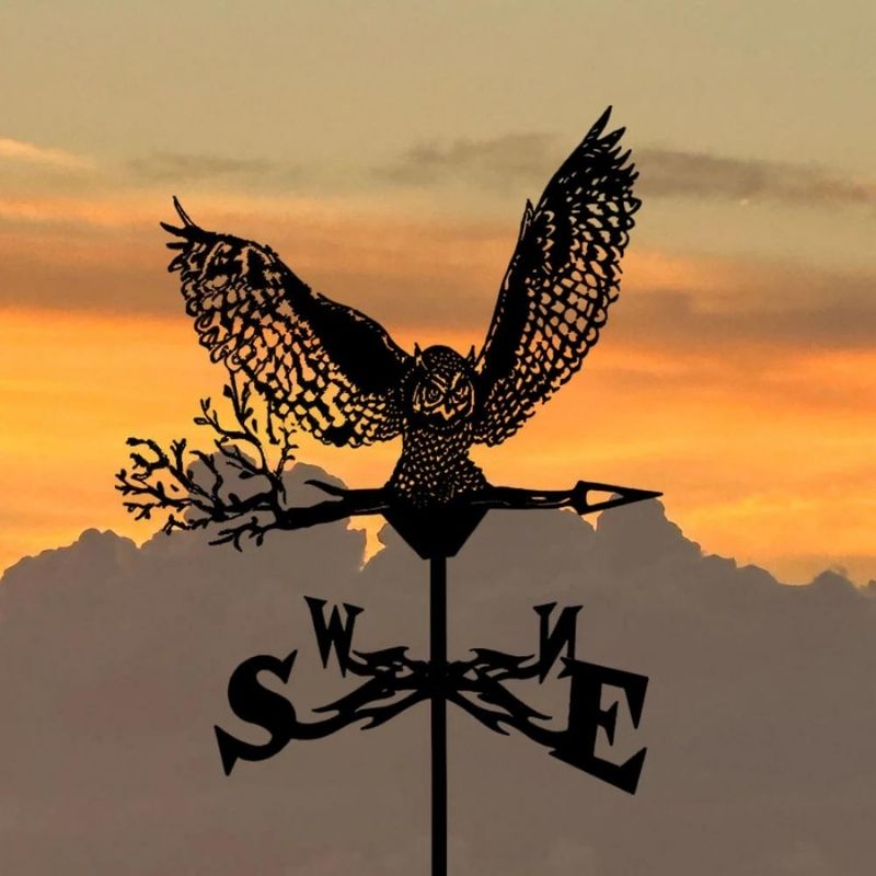 Flying Owl Stainless Steel Weathervane MW057