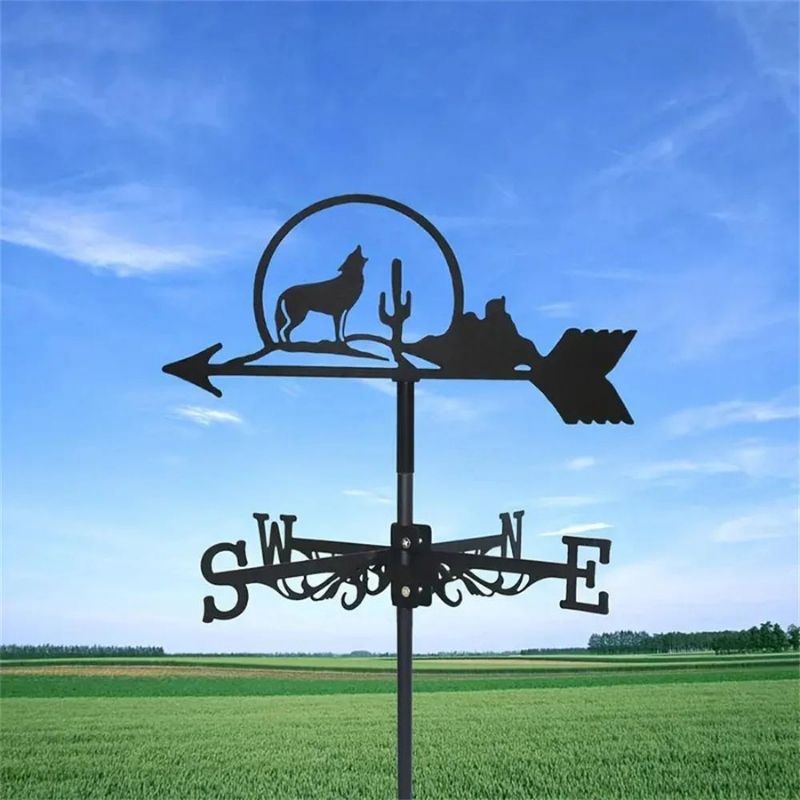 Lone Wolf Stainless Steel Weathervane MW114