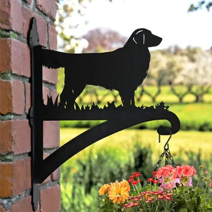 Golden Retriever Dog Metal Hanging Bracket Plant Stand PS080