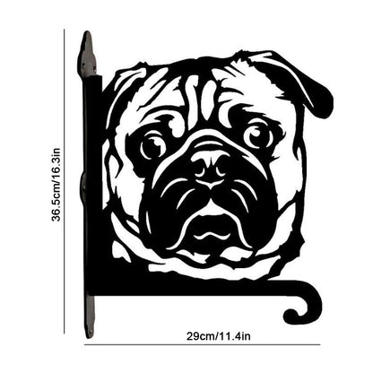 Pug Face Metal Hanging Bracket Plant Stand PS016