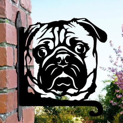 Pug Face Metal Hanging Bracket Plant Stand PS016