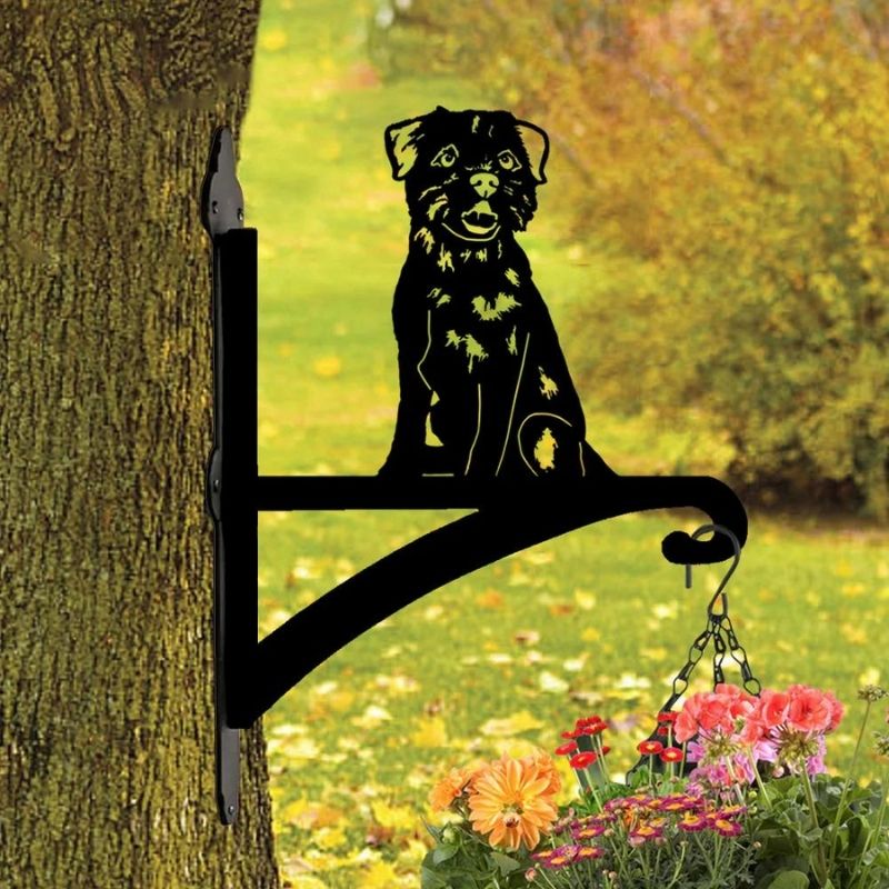 Border Terrier Metal Hanging Bracket Plant Stand PS144