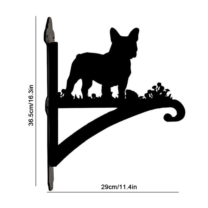 French Bulldog Metal Hanging Bracket Plant Stand PS036