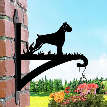 Boxer Dog Metal Hanging Bracket Plant Stand PS088