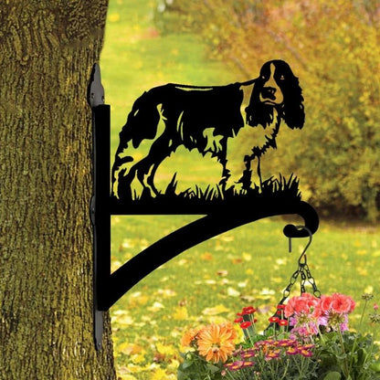 English Springer Spaniel Dog Metal Hanging Bracket Plant Stand PS037