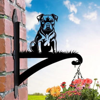 Staffordshire Bull Terrier Dog Metal Hanging Bracket Plant Stand PS141