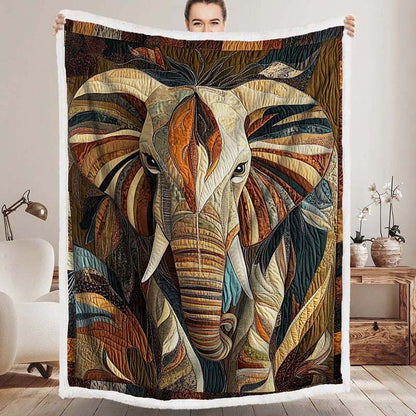 Midnight Wanderer Elephant Blanket - D221 - Premium Blanket