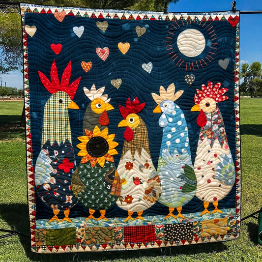 Moonlit Roosters Blanket - D260 - Premium Blanket