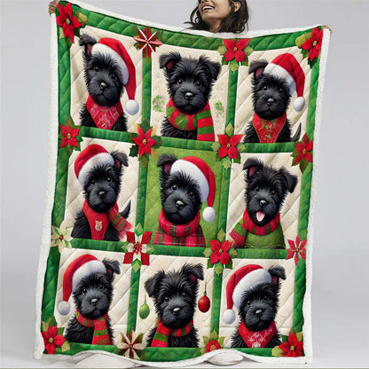 Scottish Terrier Christmas Blanket - H194 - Premium Blanket