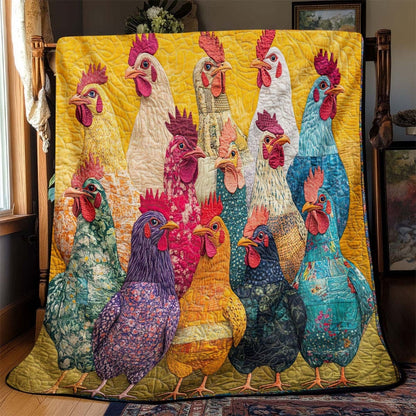 Radiant Roosters Blanket - H196 - Premium Blanket