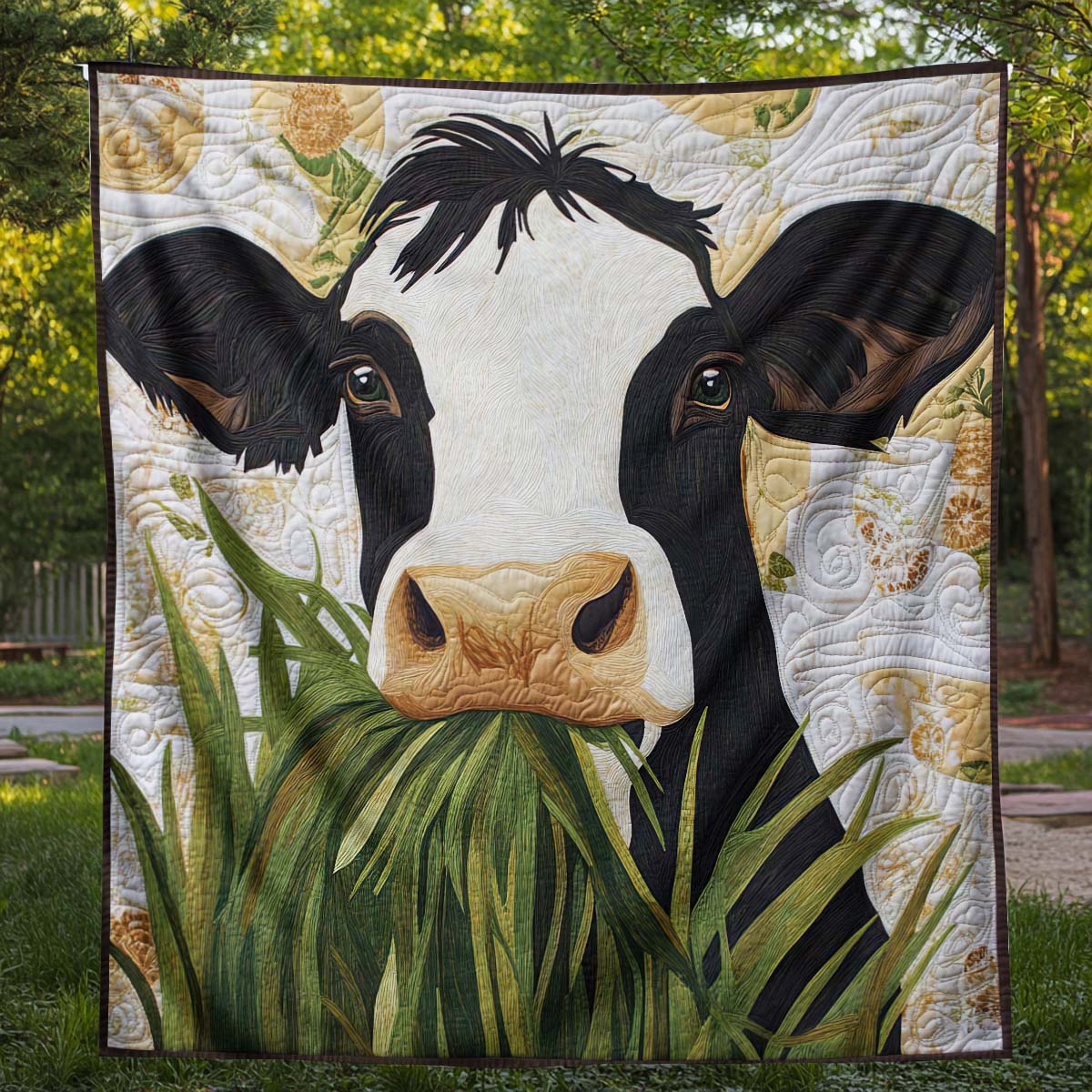 Grass Grazing Cow Blanket - H218 - Premium Blanket