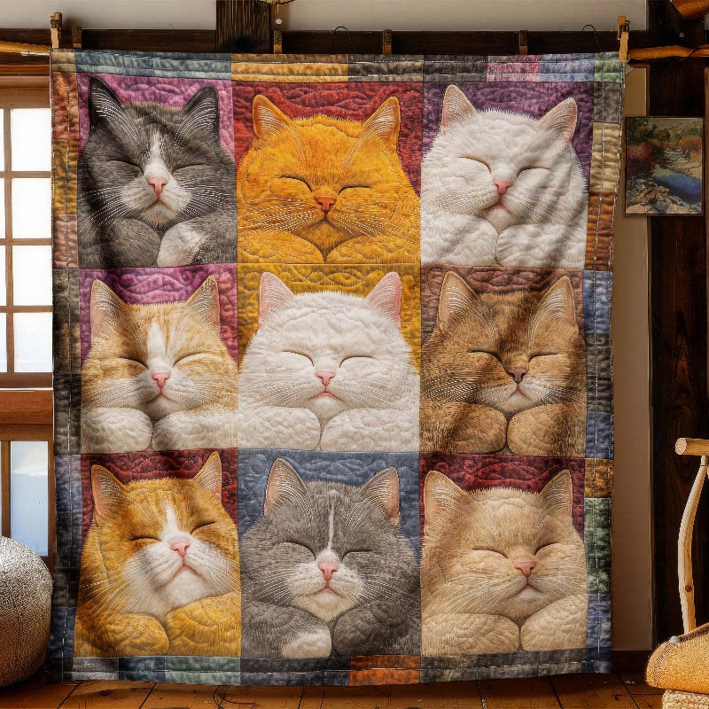 Cozy Cat Dreams Blanket - H221 - Premium Blanket