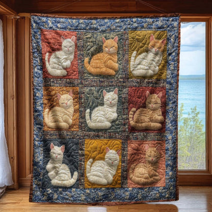 Sleepy Cat Haven Blanket - H222 - Premium Blanket