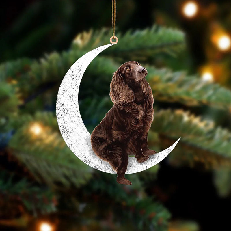 Boykin Spaniel Sit On The Moon Ornament MO083