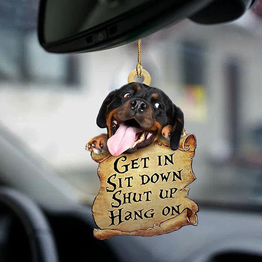 Rottweiler Get In Ornament GI010