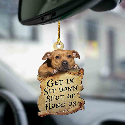 Staffordshire Bull Terrier Get In Ornament GI023