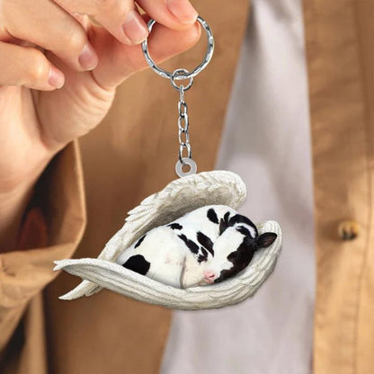 Sleeping Angel Acrylic Keychain Cow SA210