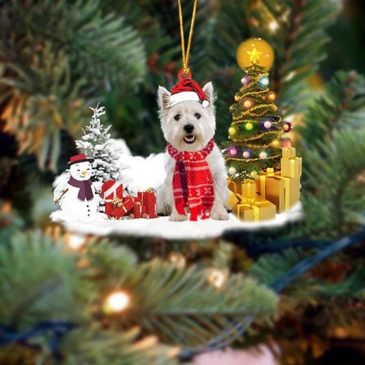 West Highland White Terrier/Westie Christmas Ornament SM066